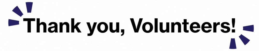 Thank You, Volunteers!