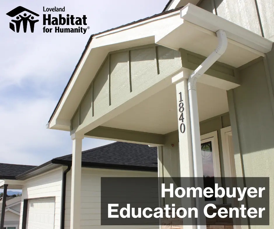 House with text "Homebuyer Education Center"